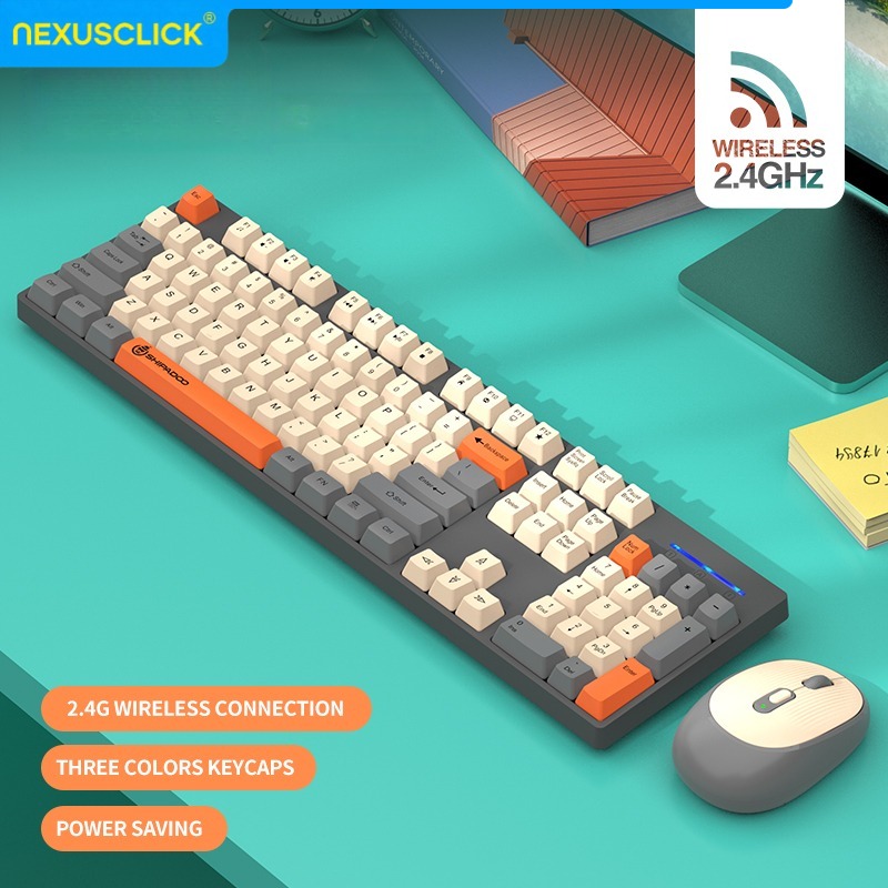 Gaming Keyboard Extension - NexusClick Wireless Gaming Office Keyboard&Mouse Set