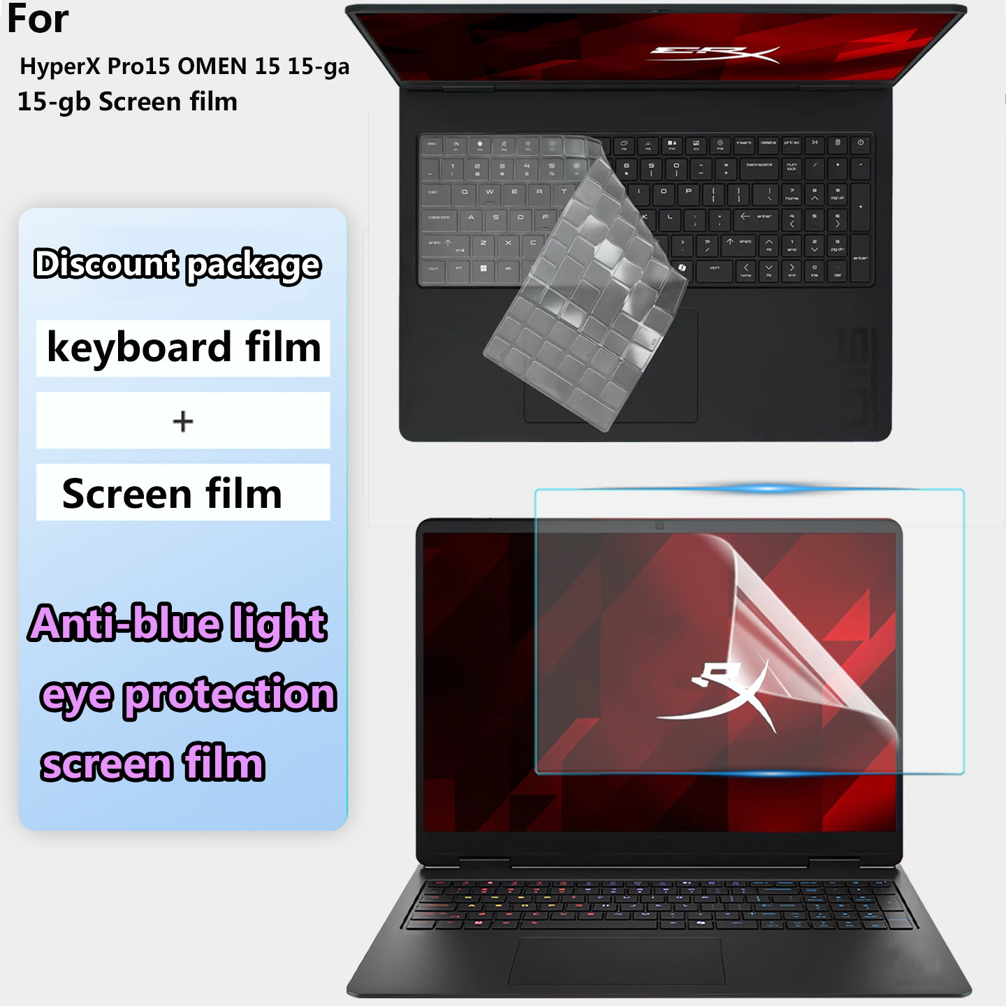 Gaming Keyboard Hyperx - Screen Protector & Keyboard Cover for