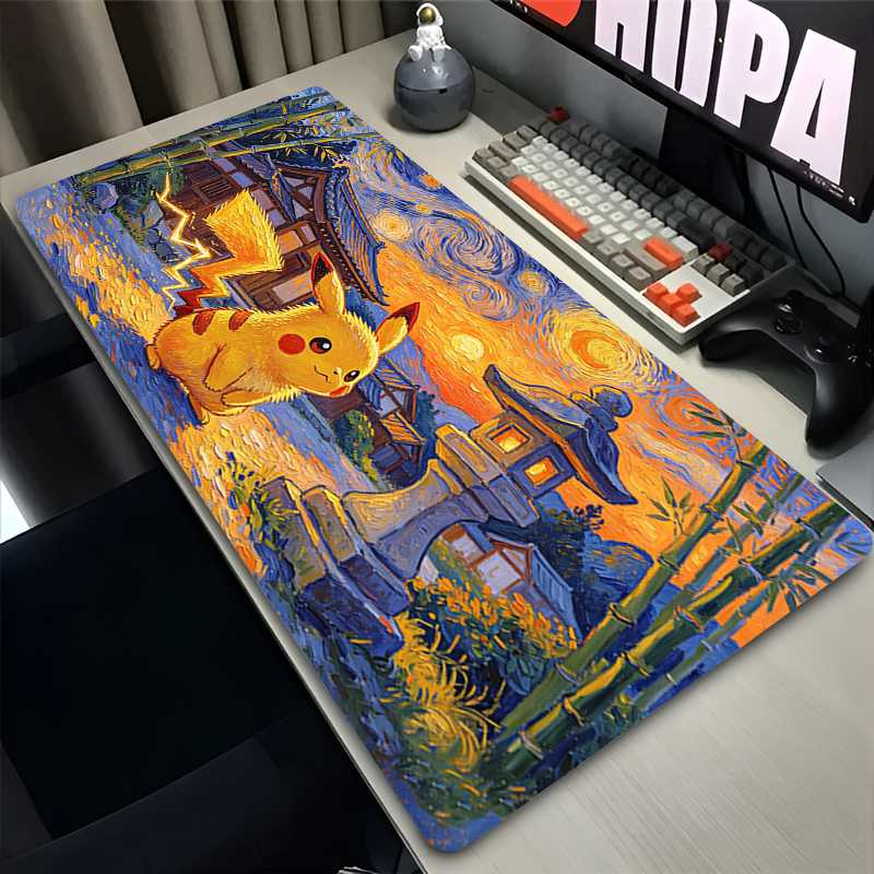 Gaming Keyboard Tactile - Mouse Pad Pokemon Pikachus Rubber Extended