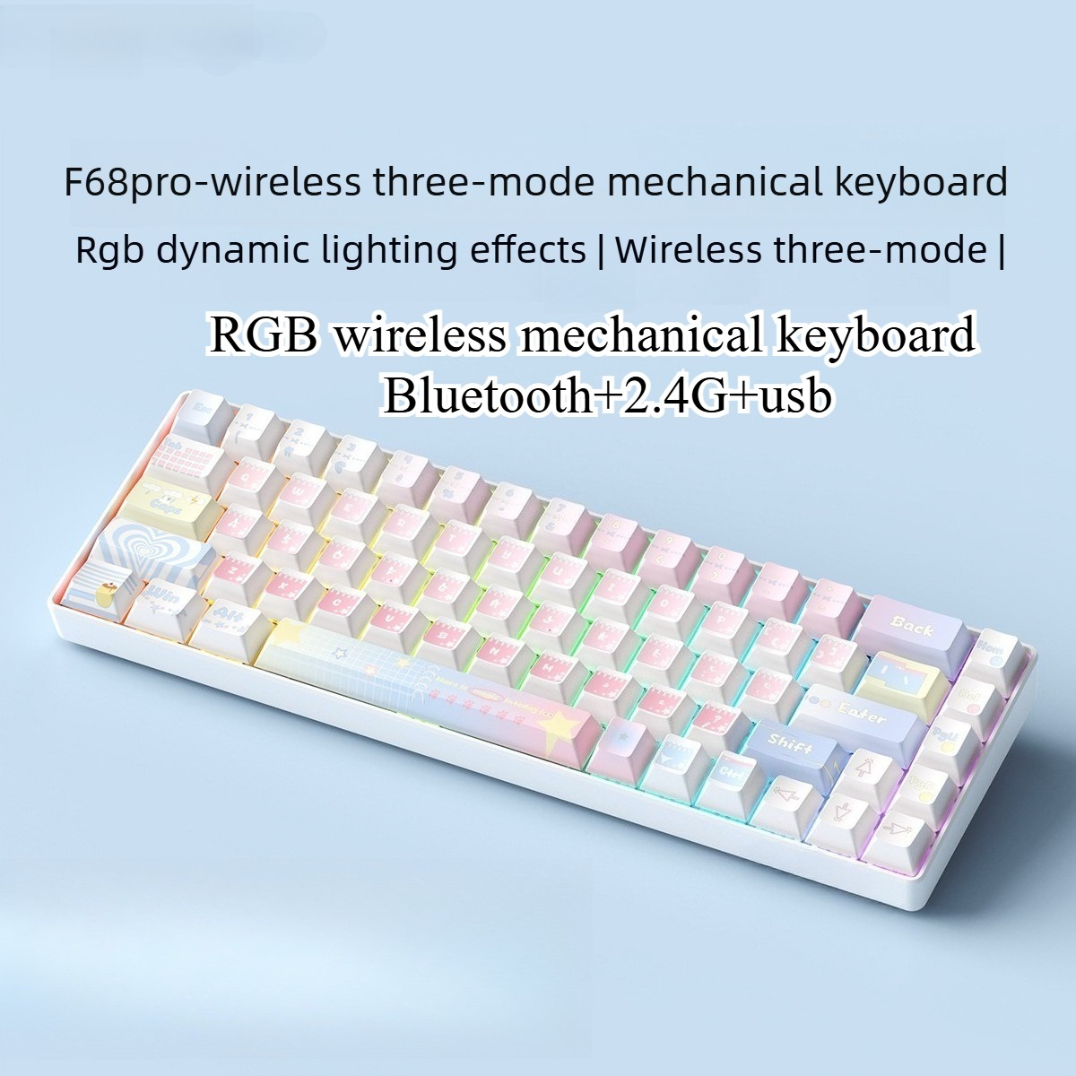 Gaming Keyboard Types - Mechanical keyboard RGB teclado gamer 68