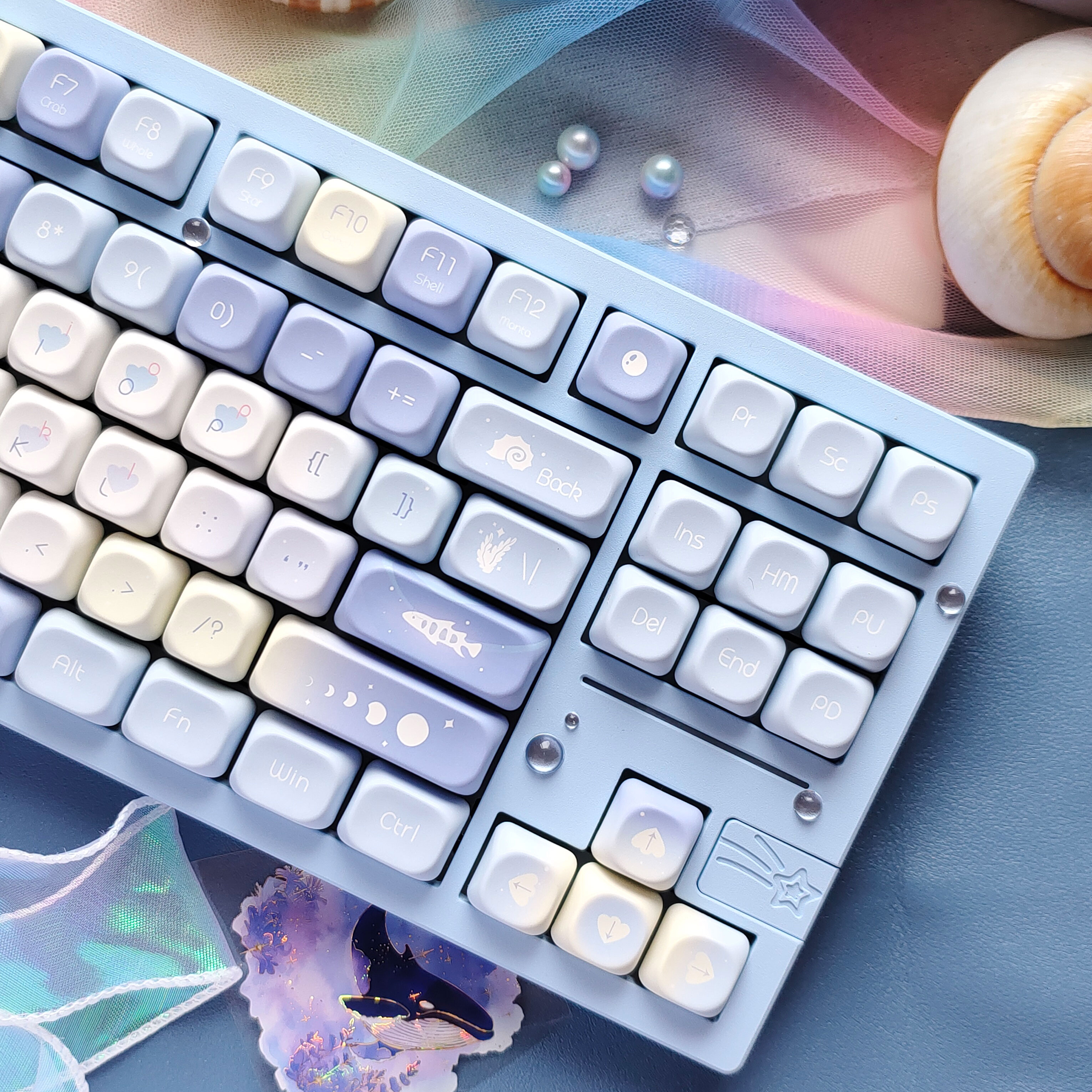 Gaming Keyboard Blue Switches - Five Sided Dye Sublimation Keycaps 130