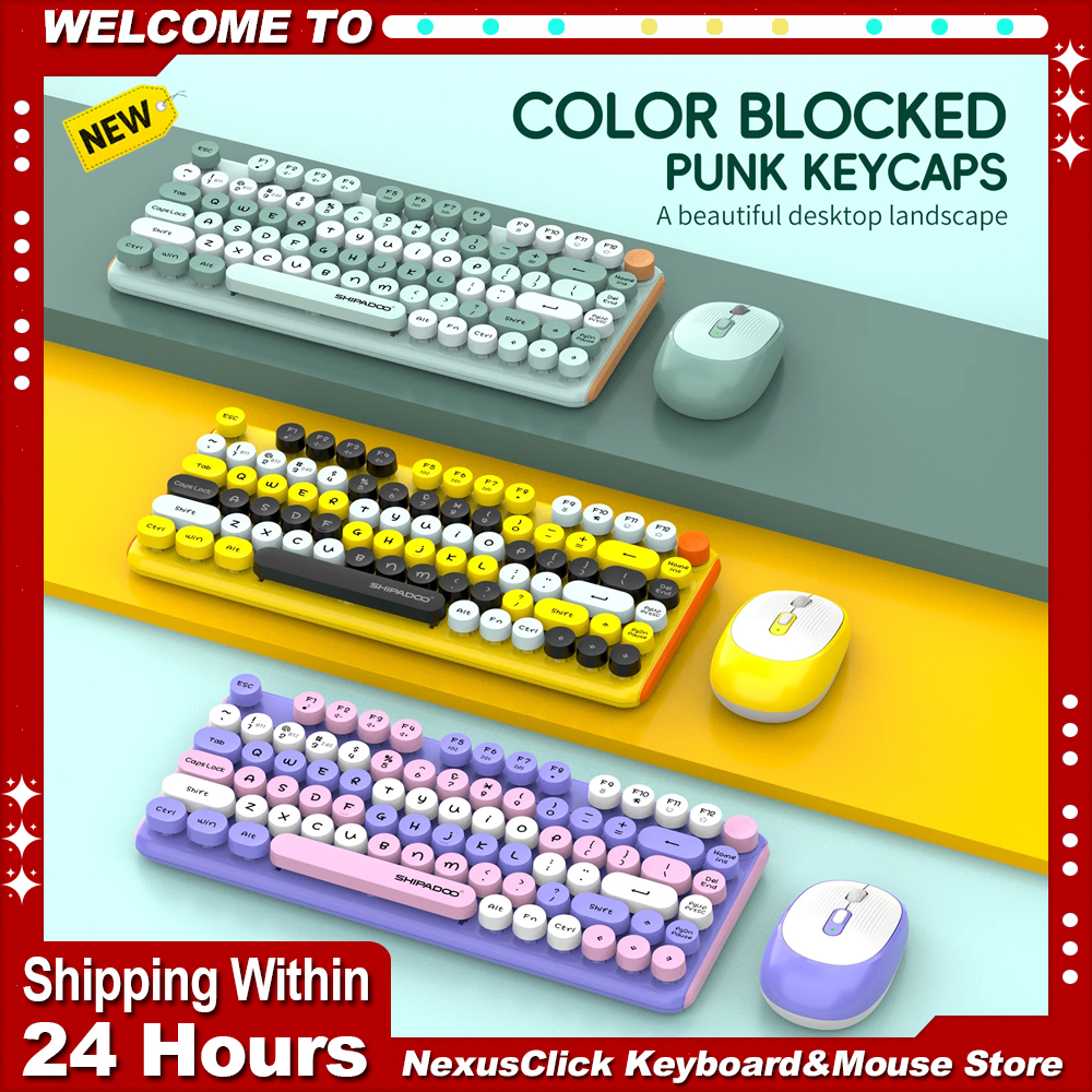 Gaming Keyboard And Mouse Set - 81 keys Bluetooth 2.4G Wireless Keyboard