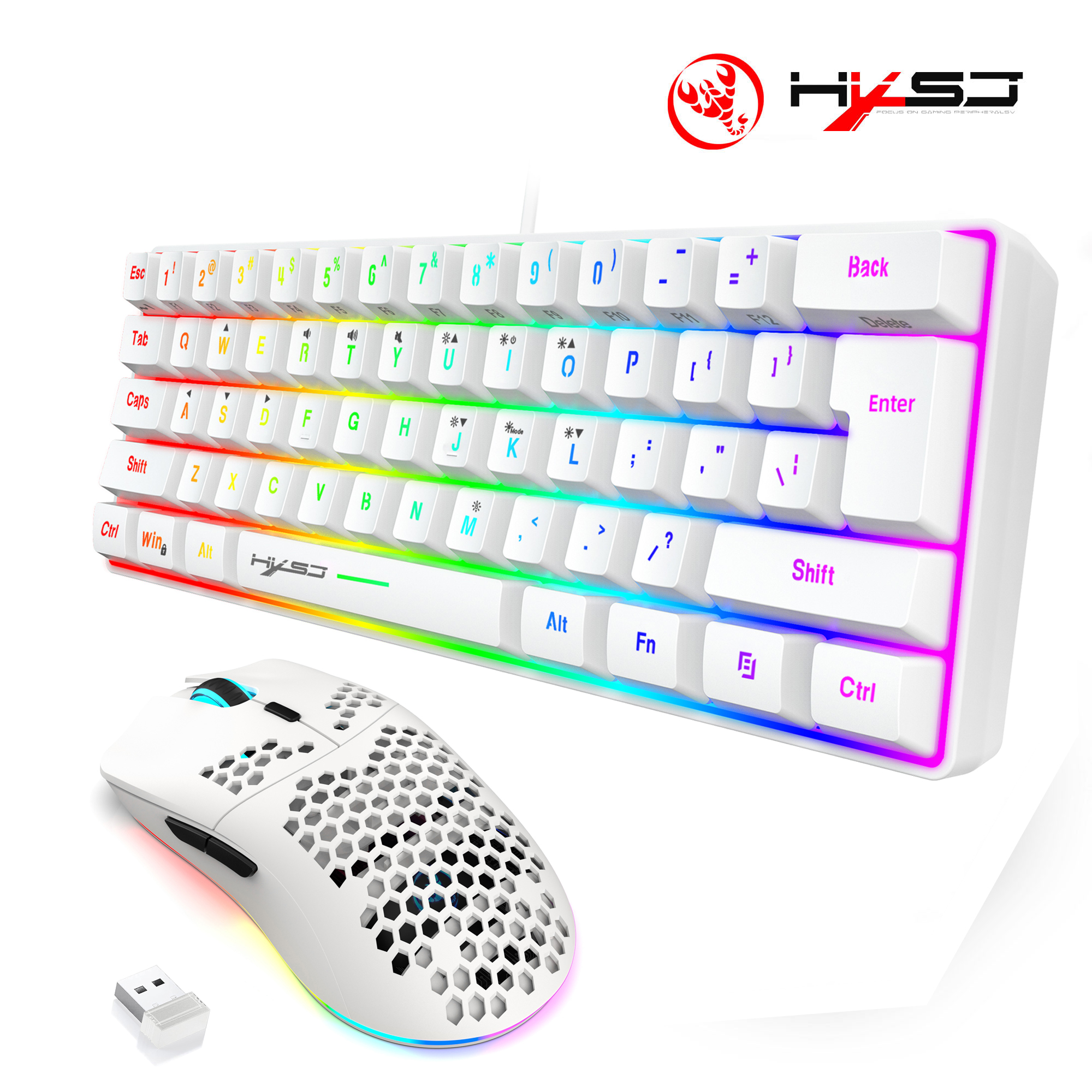 Gaming Keyboard And Mouse Combo Wireless - Hot sale 60% mini portable gaming