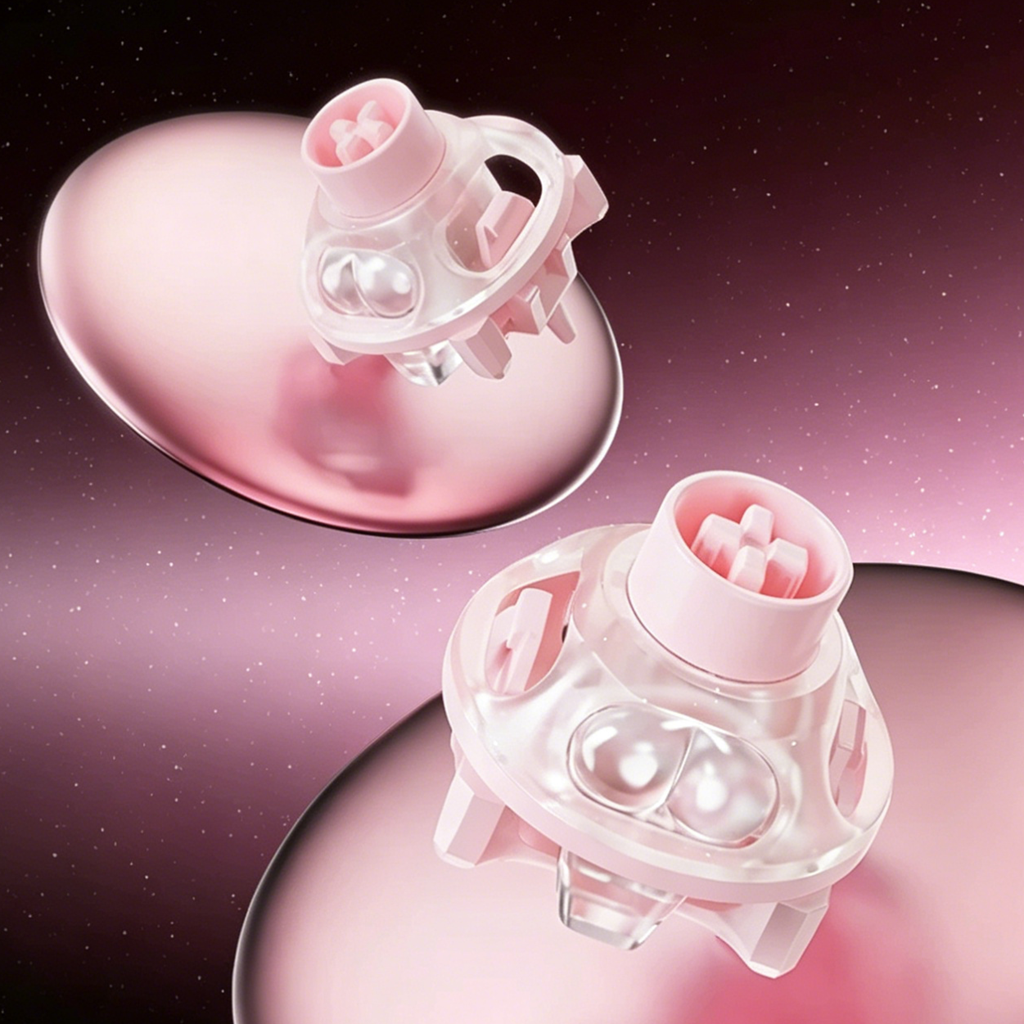 UFO Peach Pink Magnetic Switch - đánh giá và giá Gaming Keyboard Thocky
