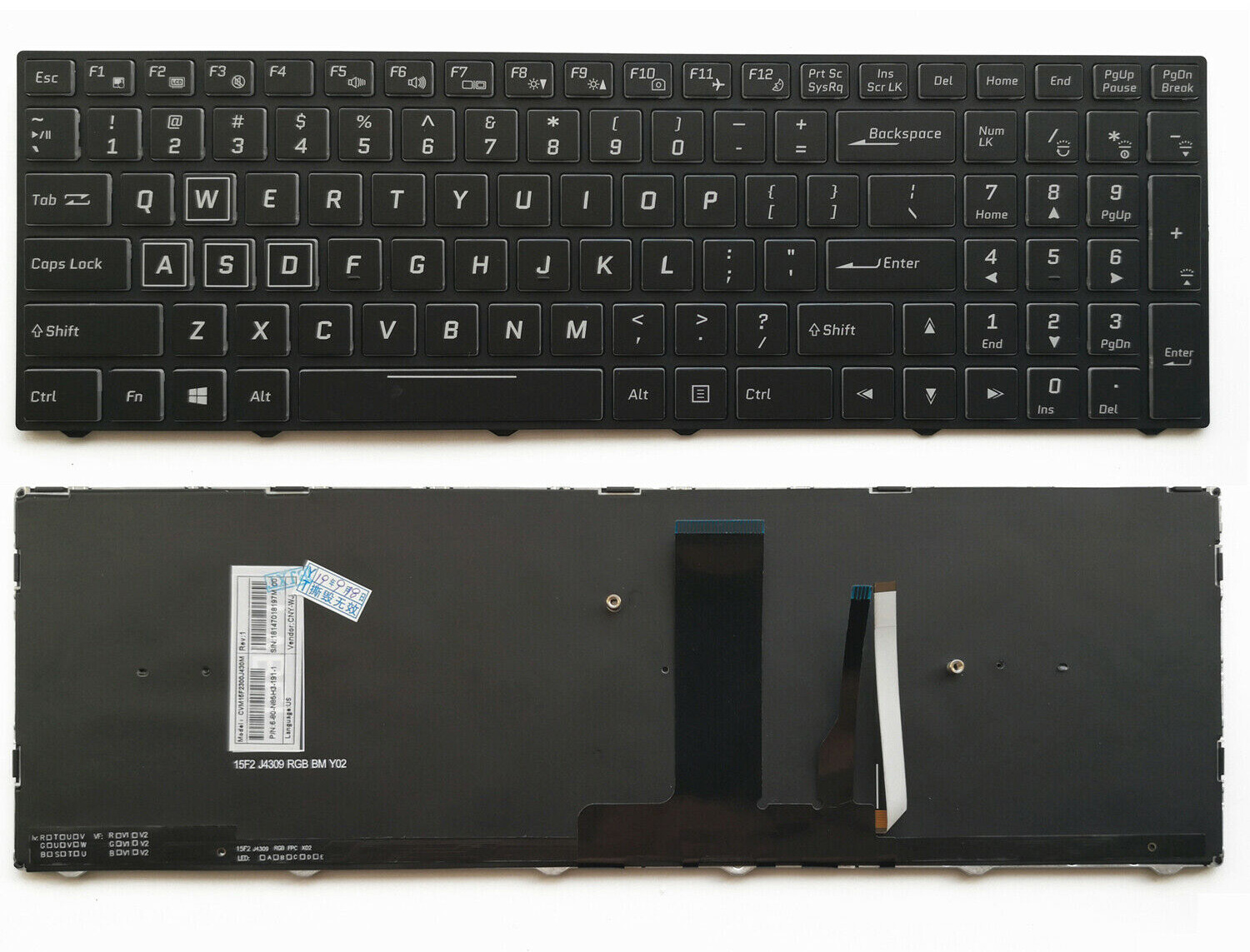 New for Clevo N855EJ1 N850EK1  - đánh giá và giá Gaming Keyboard Backlit