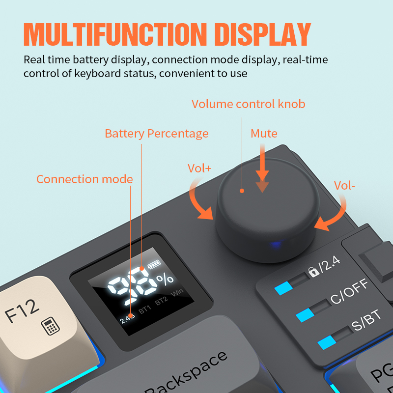 New Dual-Mode 80 Keys Wireless - đánh giá và giá Gaming Keyboard And Mouse Set