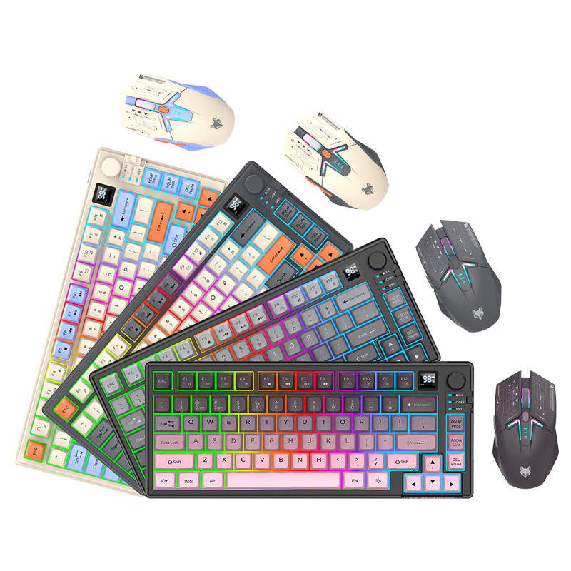 New Dual-Mode 80 Keys Wireless - đánh giá và giá Gaming Keyboard And Mouse Set