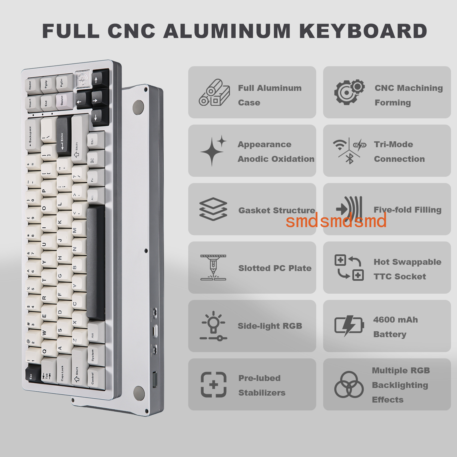 AL71 Silver CNC Aluminum Mecha - đánh giá và giá Gaming Keyboard Mechanical Wireless
