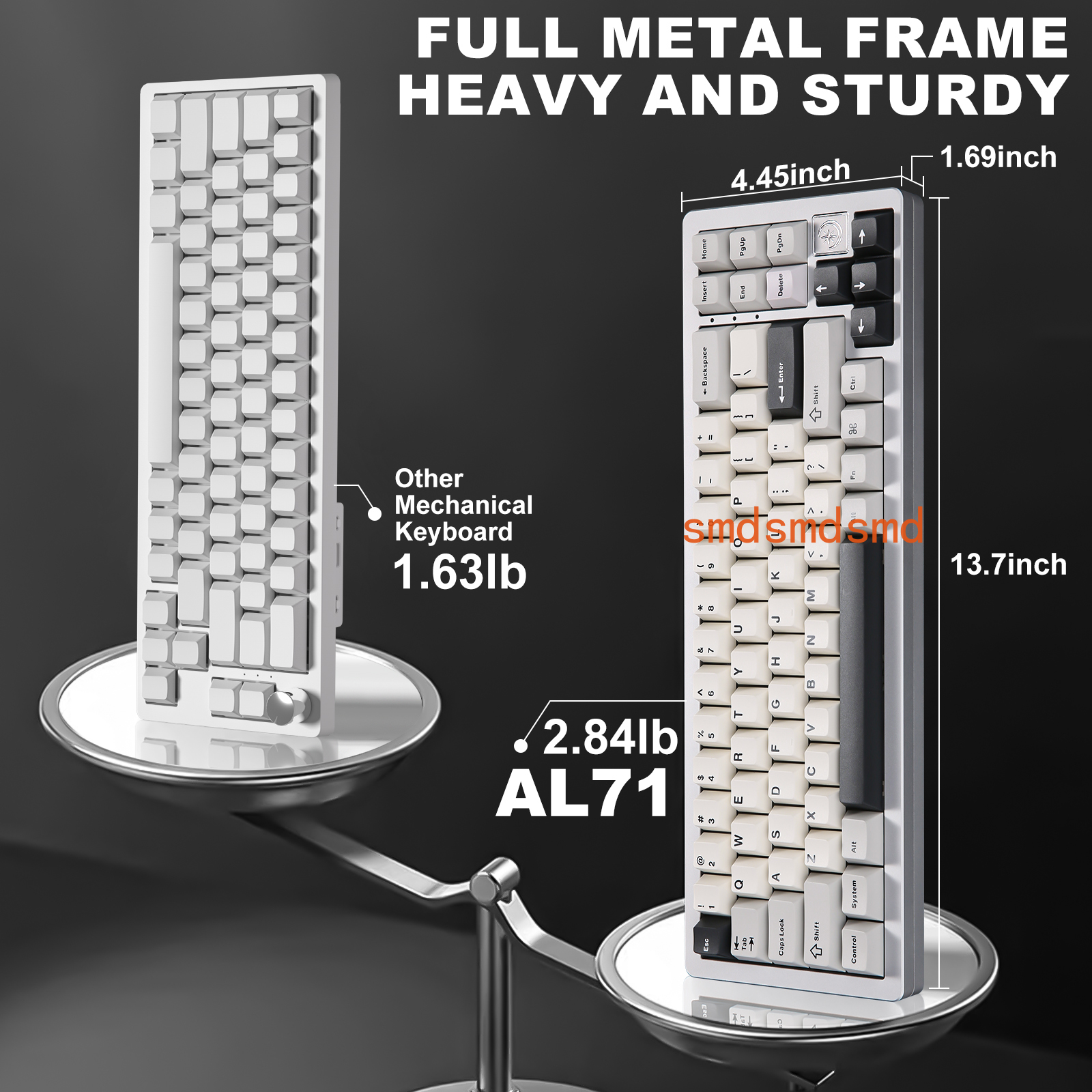 AL71 Silver CNC Aluminum Mecha - đánh giá và giá Gaming Keyboard Mechanical Wireless