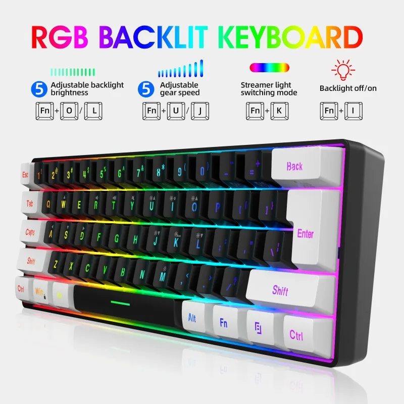 Keyboard and mouse 60% compute - đánh giá và giá Gaming Keyboard Mouse Combo