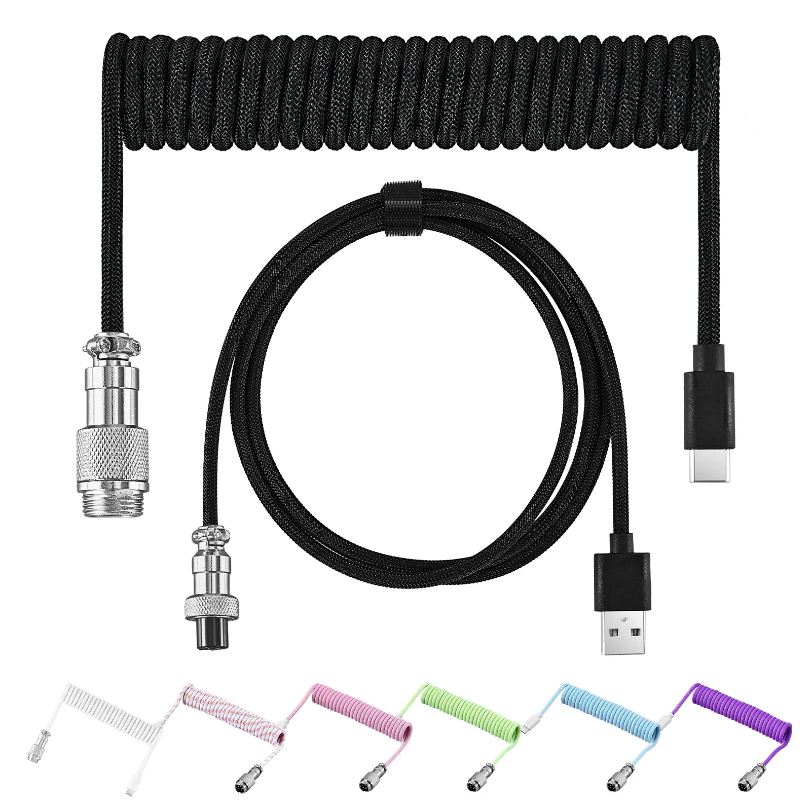 New Type C Coiled Cable USB Av - đánh giá và giá Gaming Keyboard Types