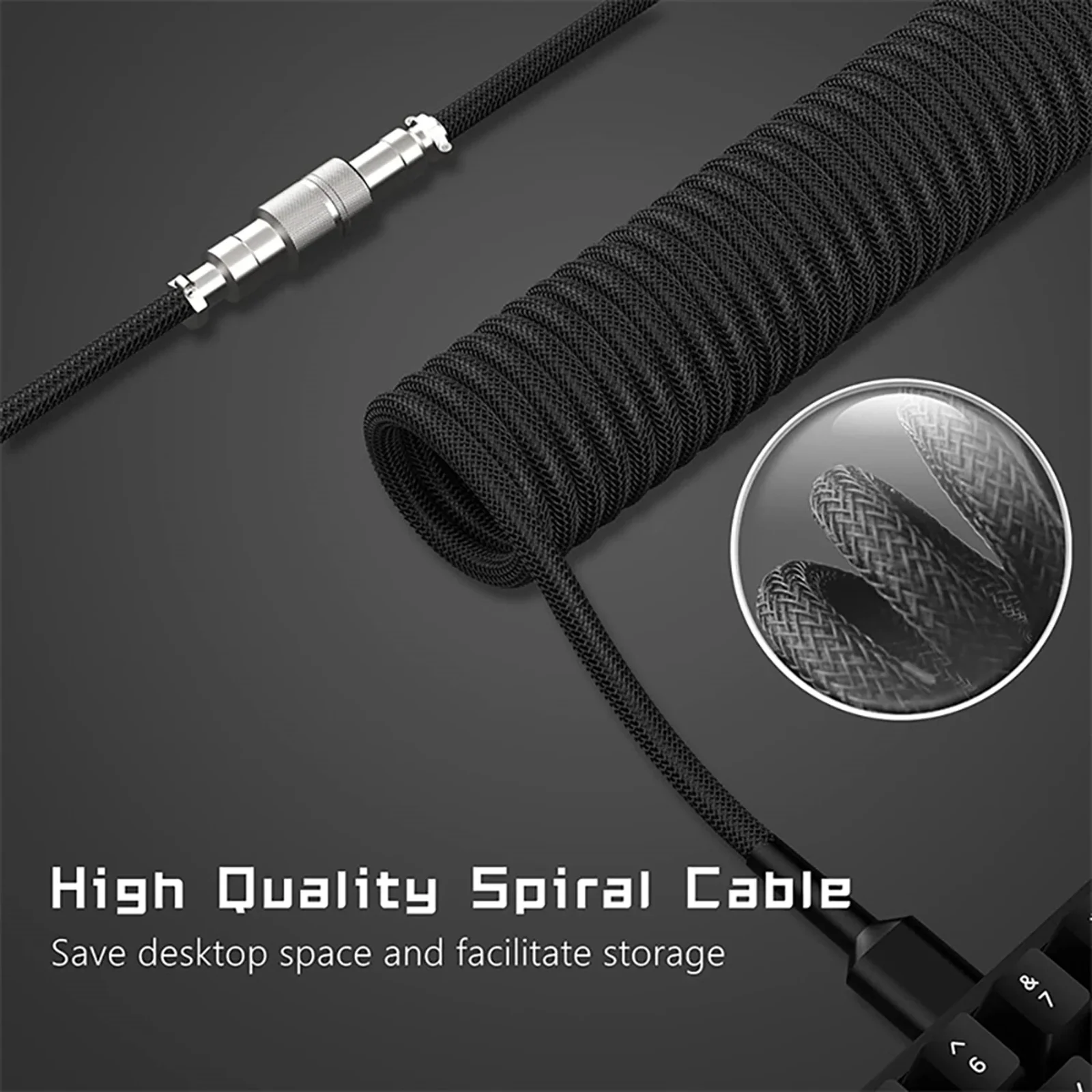 New Type C Coiled Cable USB Av - đánh giá và giá Gaming Keyboard Types