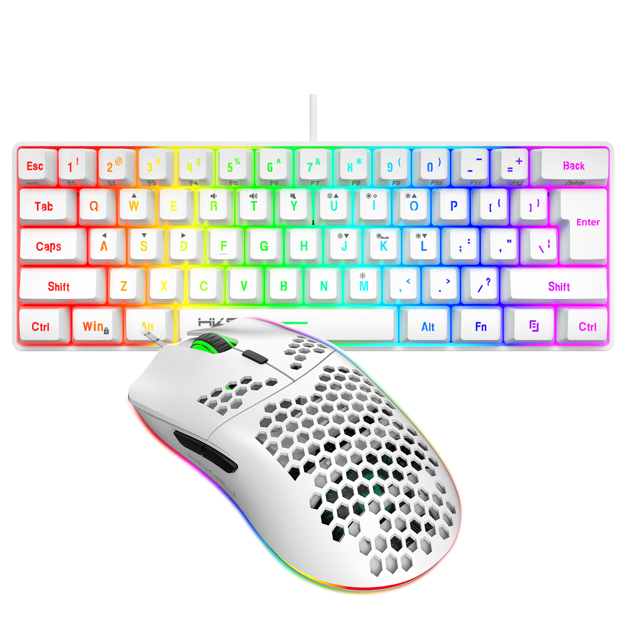 Hot selling HXSJ 61 keys V700  - đánh giá và giá Gaming Keyboard Mouse Combo
