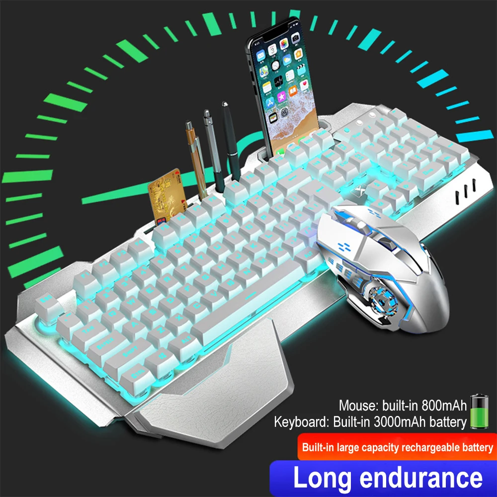 K680 Rechargeable 2.4G wireles - đánh giá và giá Gaming Keyboard Mouse Combo