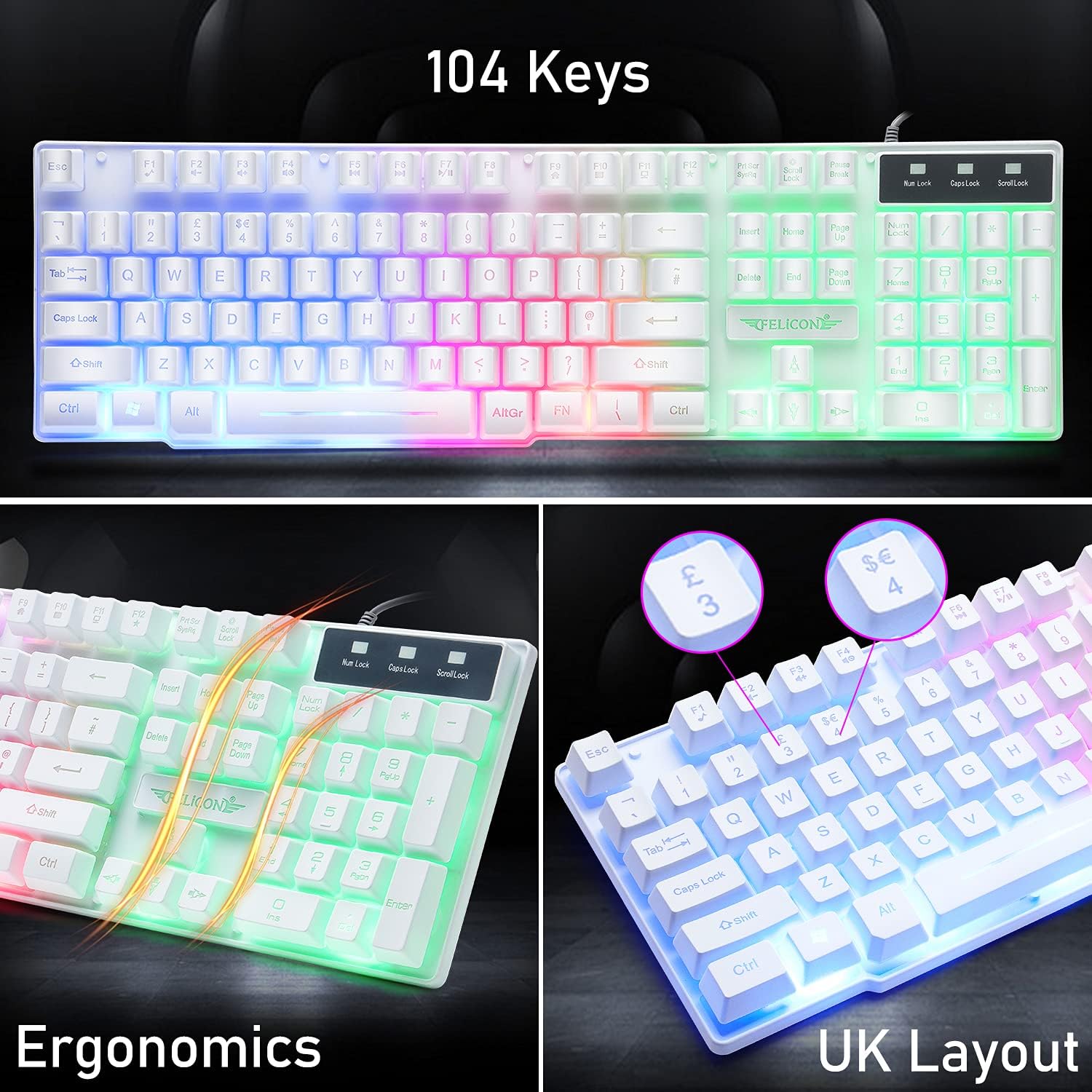 MAMBASNAKE T11 UK 100% Gaming  - đánh giá và giá Gaming Keyboard Extension