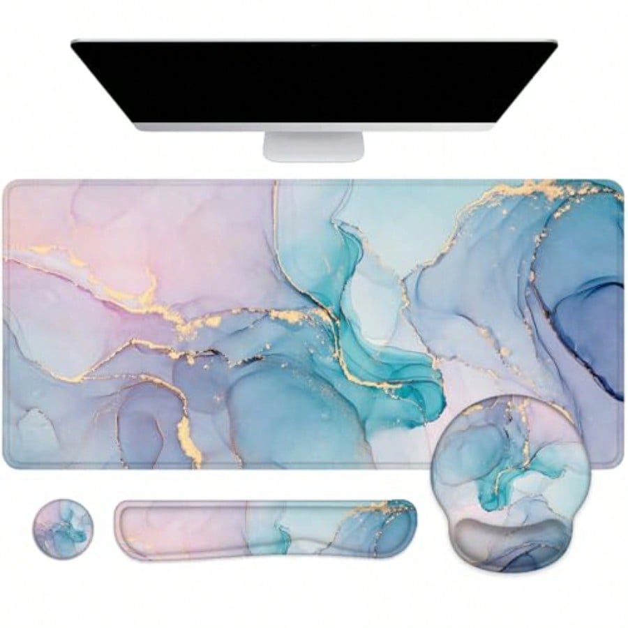 Mouse Pad with Wrist Rest Larg - đánh giá và giá Gaming Keyboard And Mouse Set