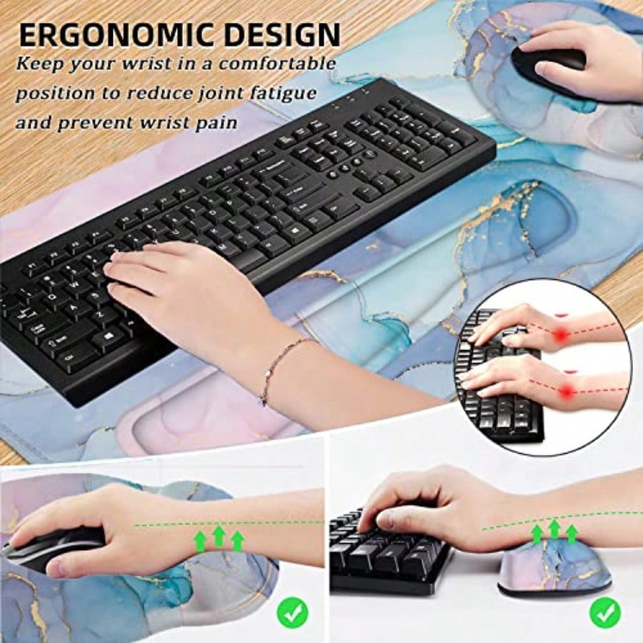 Mouse Pad with Wrist Rest Larg - đánh giá và giá Gaming Keyboard And Mouse Set