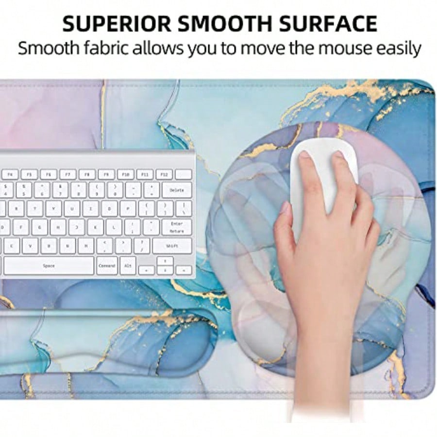 Mouse Pad with Wrist Rest Larg - đánh giá và giá Gaming Keyboard And Mouse Set