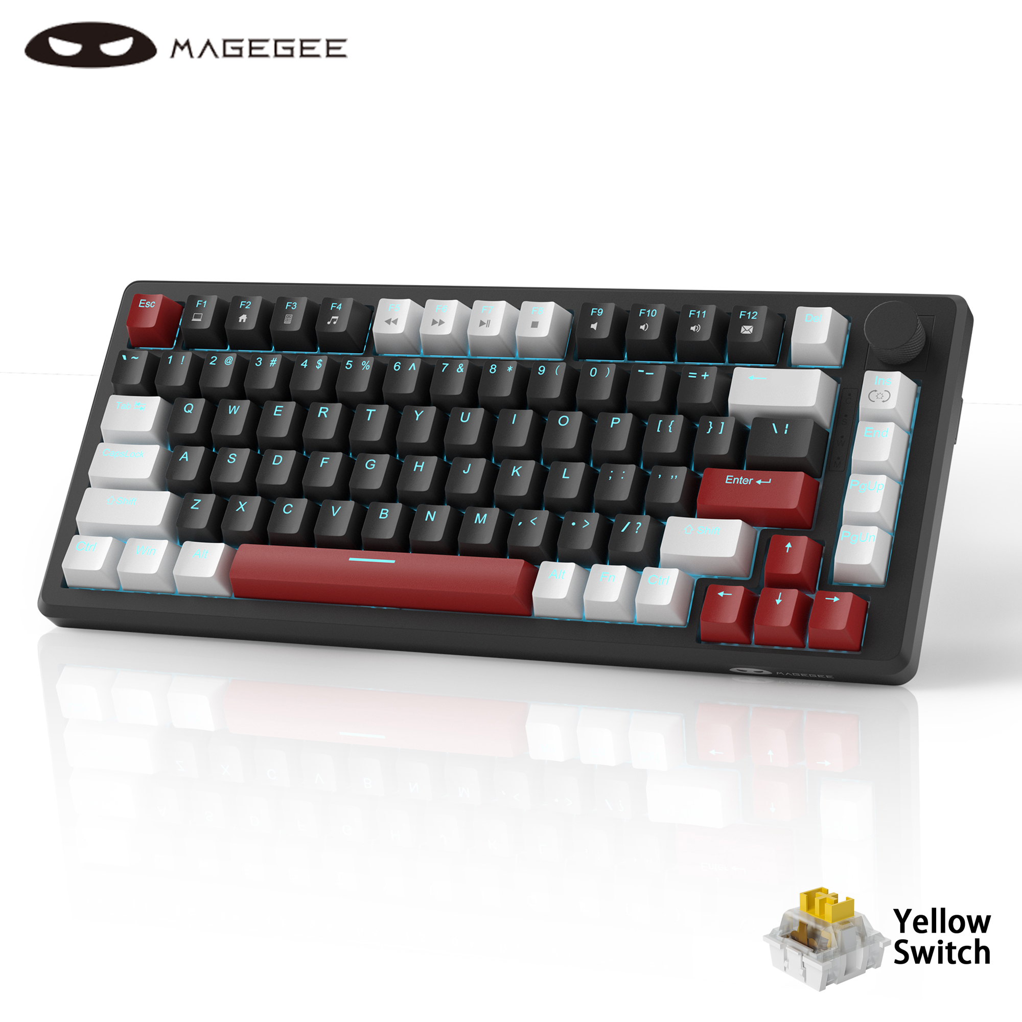 MageGee 75% Mechanical Gaming  - đánh giá và giá Gaming Keyboard Blue Switches