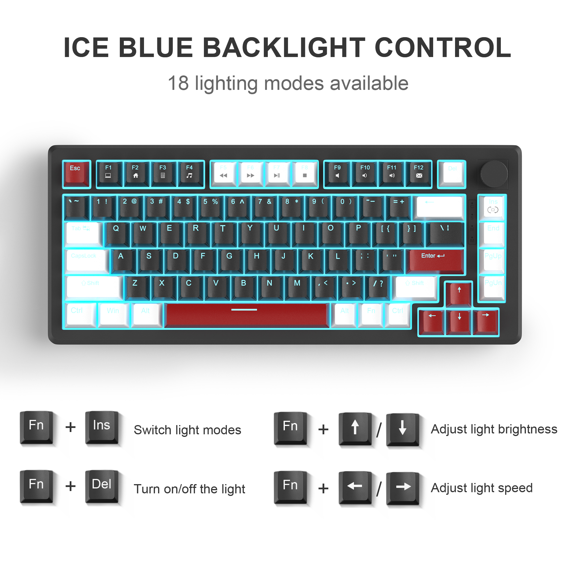 MageGee 75% Mechanical Gaming  - đánh giá và giá Gaming Keyboard Blue Switches