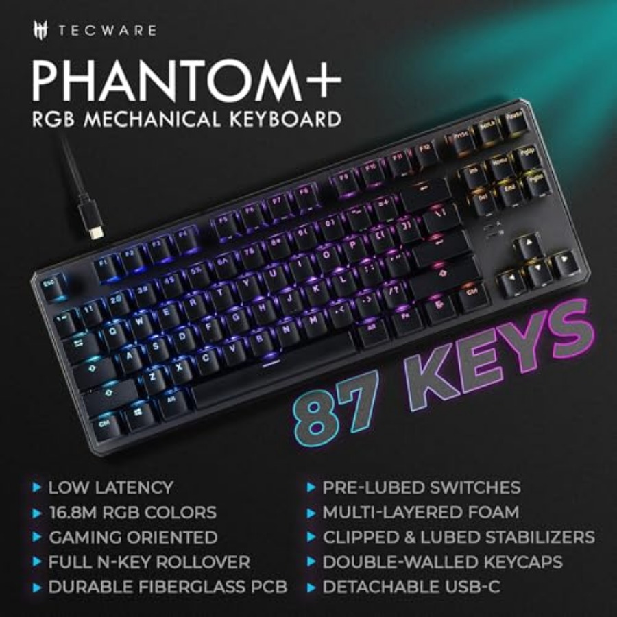 Phantom+ 87 Mechanical Gaming  - đánh giá và giá Gaming Keyboard Thocky
