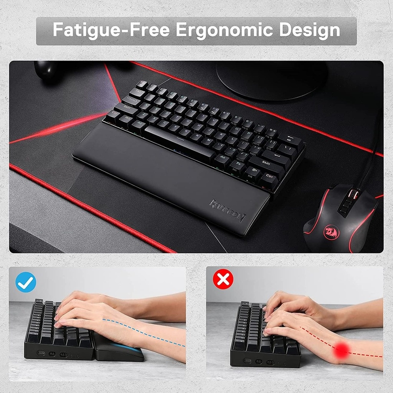 Redragon Gaming Keyboard Wrist - đánh giá và giá Gaming Keyboard Ergonomics