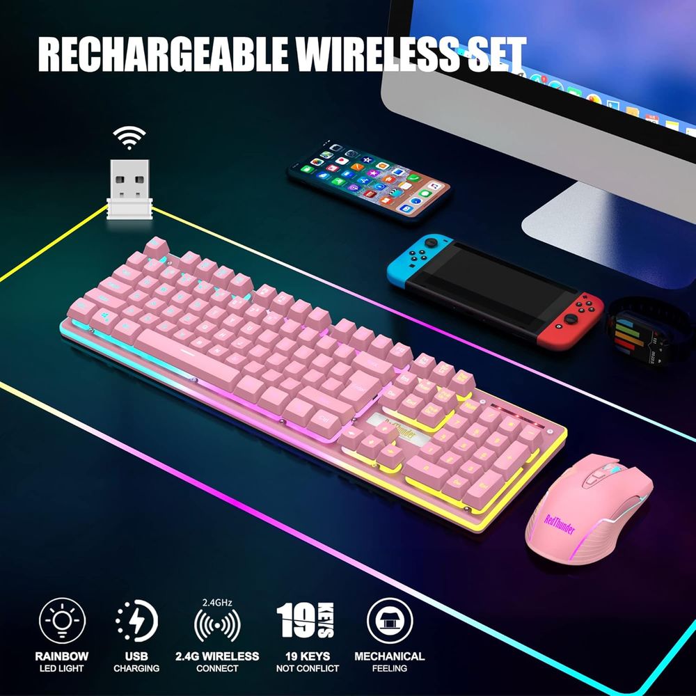 Wireless Gaming Keyboard and M - đánh giá và giá Gaming Keyboard And Mouse Set