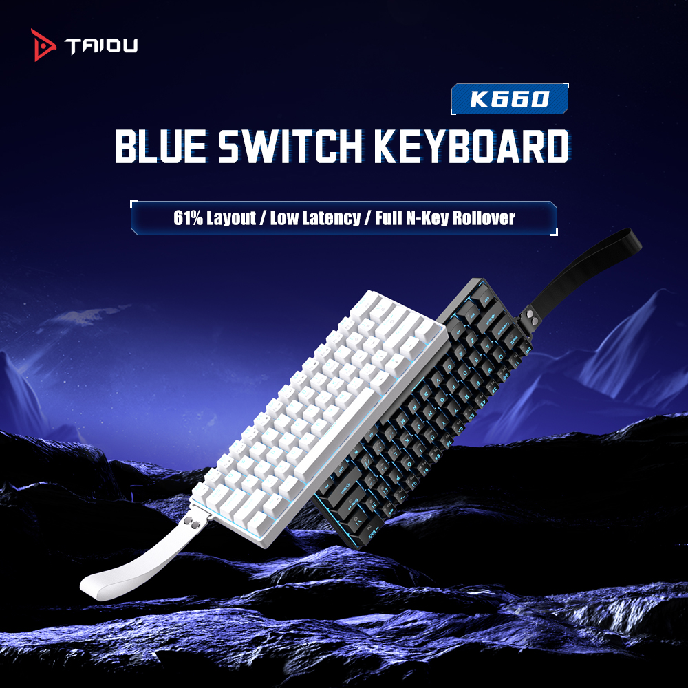 TAIDU K660 61 Keys Mechanical  - đánh giá và giá Gaming Keyboard Blue Switches