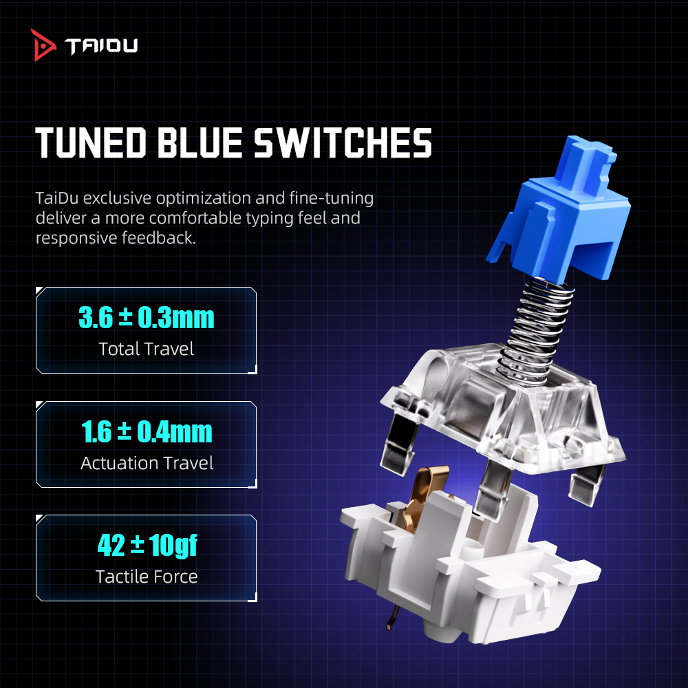 TAIDU K660 61 Keys Mechanical  - đánh giá và giá Gaming Keyboard Blue Switches