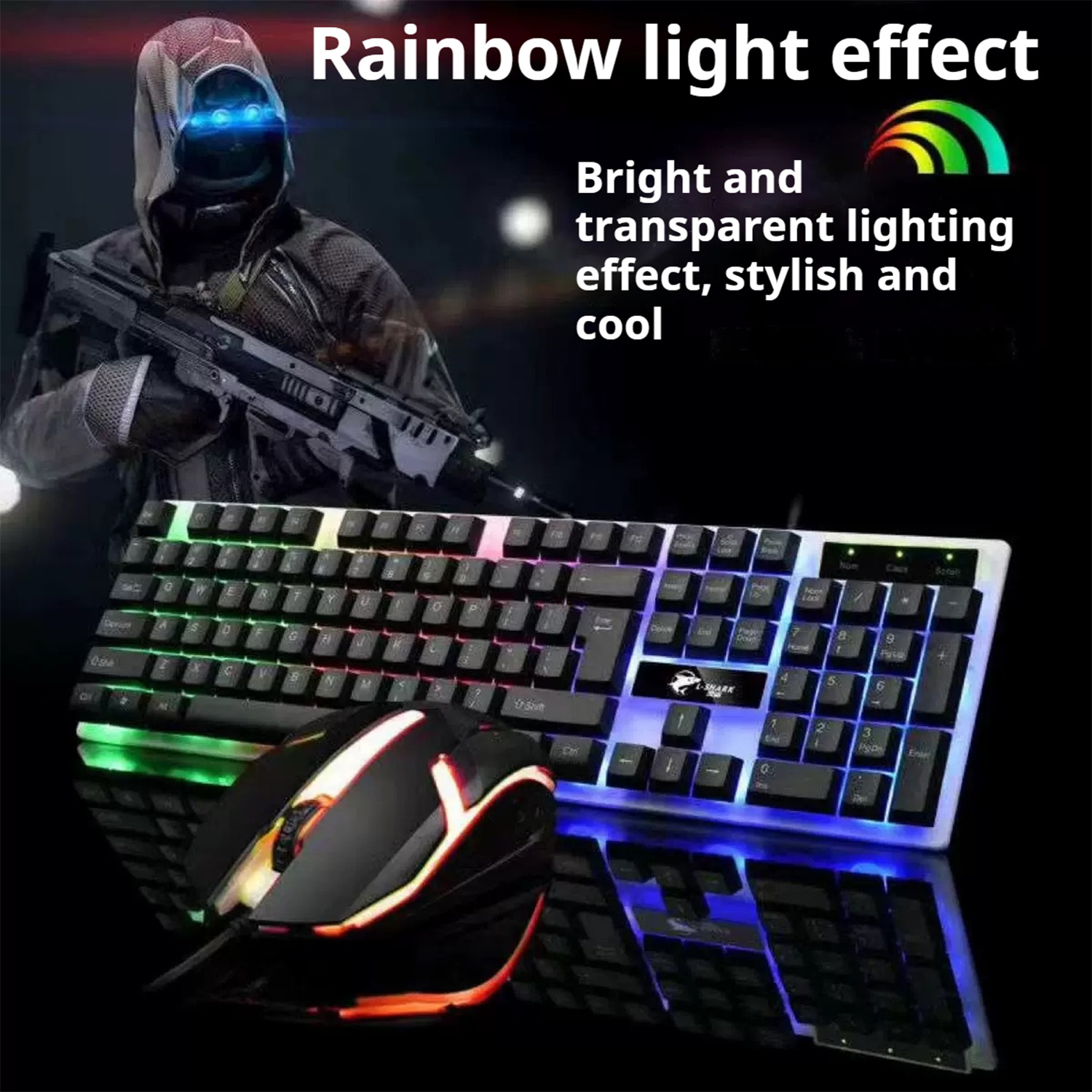 Stylish Backlight Wired Keyboa - đánh giá và giá Gaming Keyboard Ergonomic