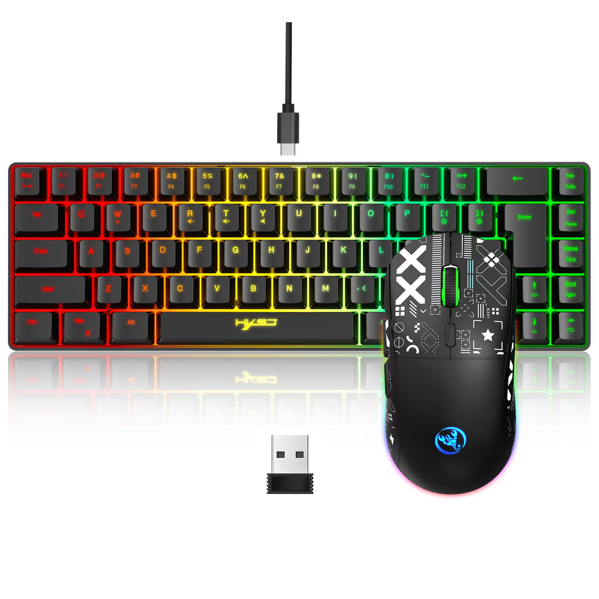 60% gaming Keyboard and mouse  - đánh giá và giá Keyboard Mouse Bundle Gaming