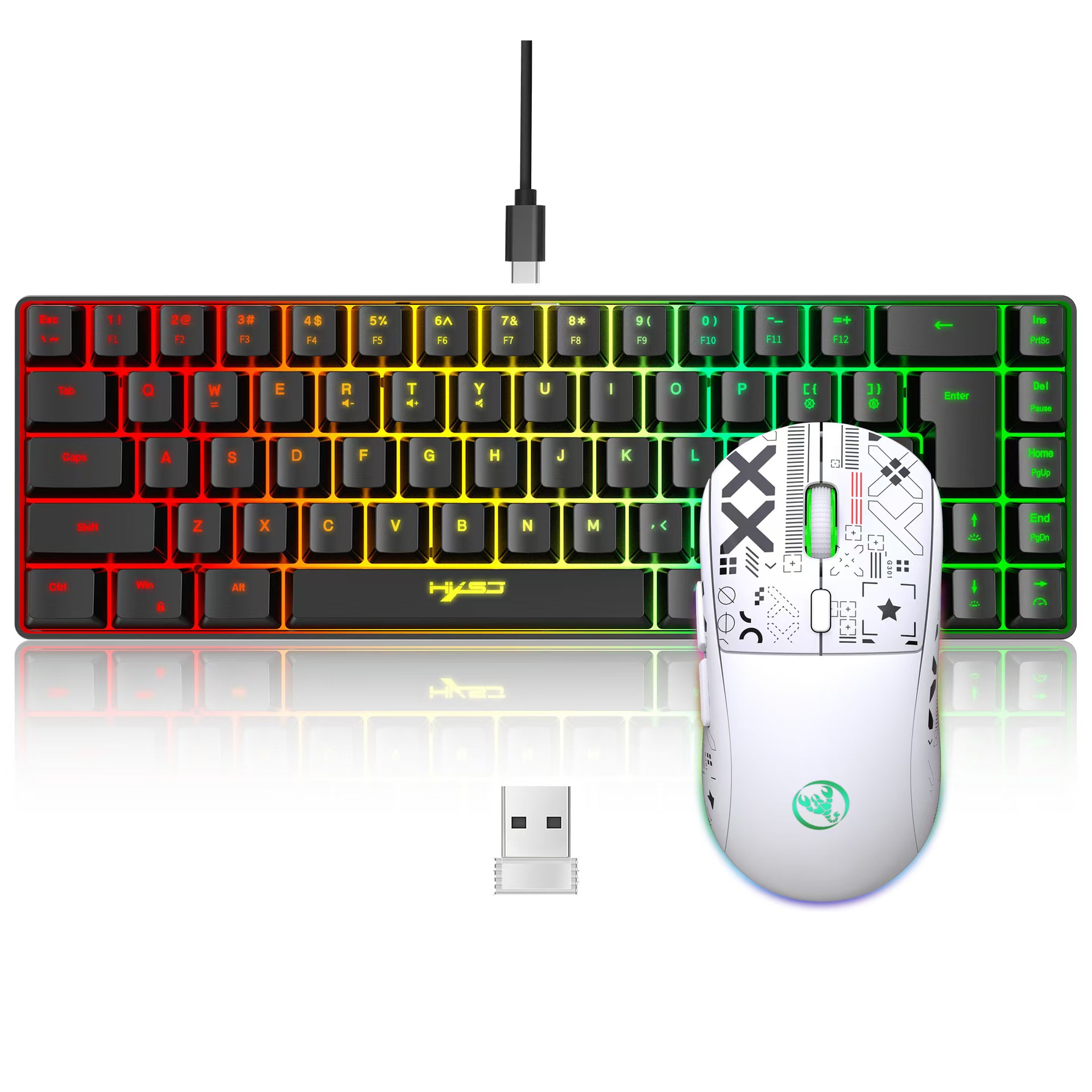 60% gaming Keyboard and mouse  - đánh giá và giá Keyboard Mouse Bundle Gaming