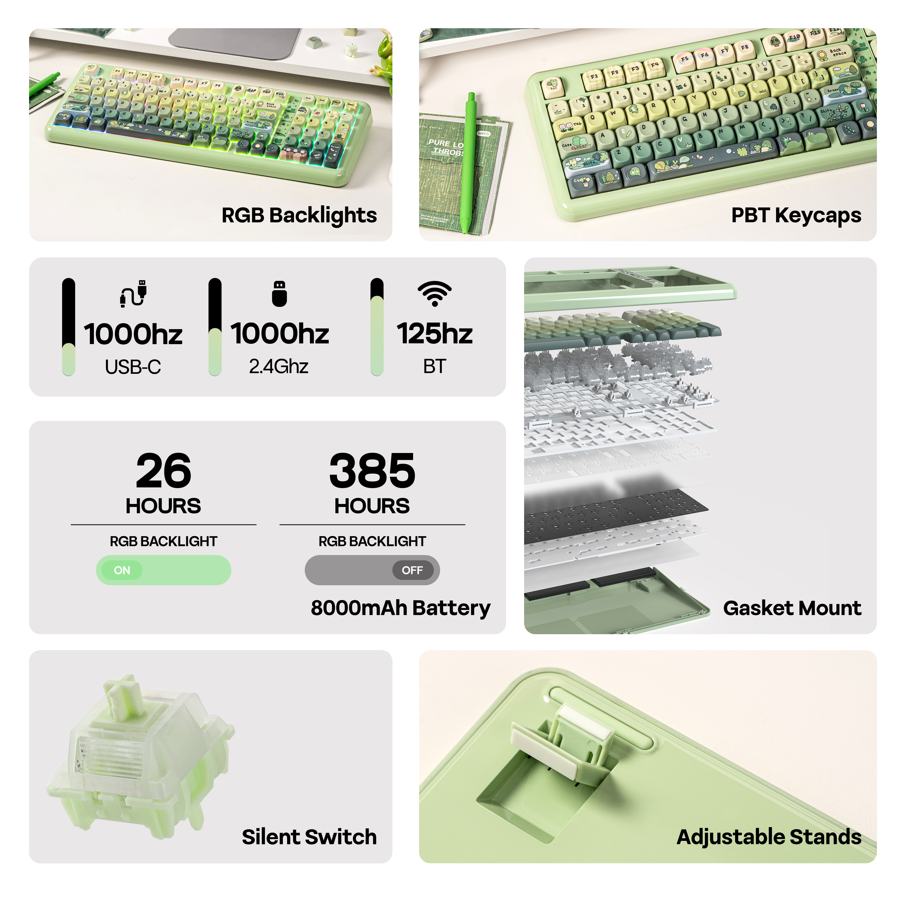 KiiBOOM Phantom98 Lite 96% ANS - đánh giá và giá Gaming Keyboard Types