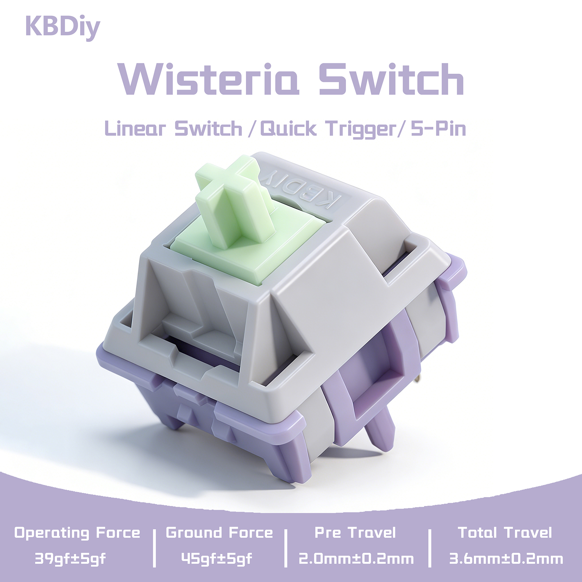 KBDiy Linear Switch Wisteria 5 - đánh giá và giá Keyboard Lube Kit