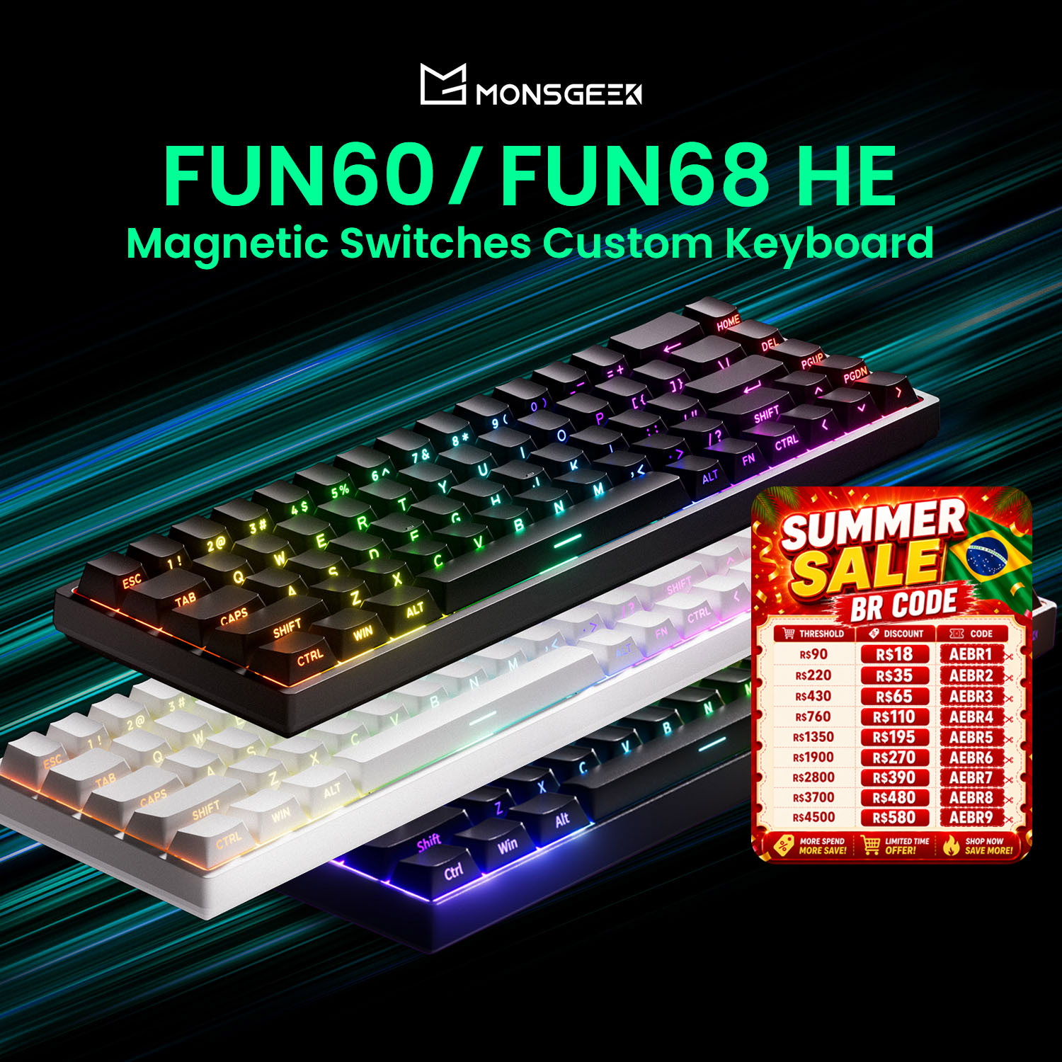 Akko MonsGeek FUN68 FUN60 PRO& - đánh giá và giá Gaming Keyboard Expensive