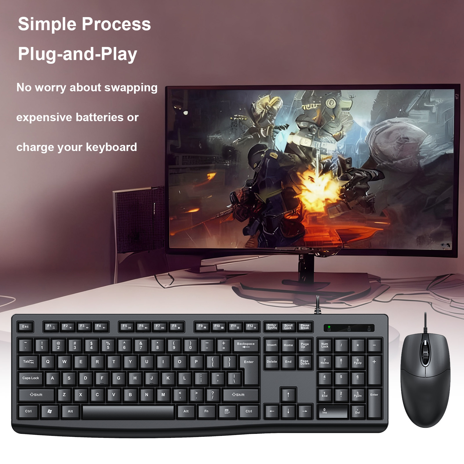 T650 Keyboard Mouse Combo USB  - đánh giá và giá Gaming Keyboard Mouse Combo