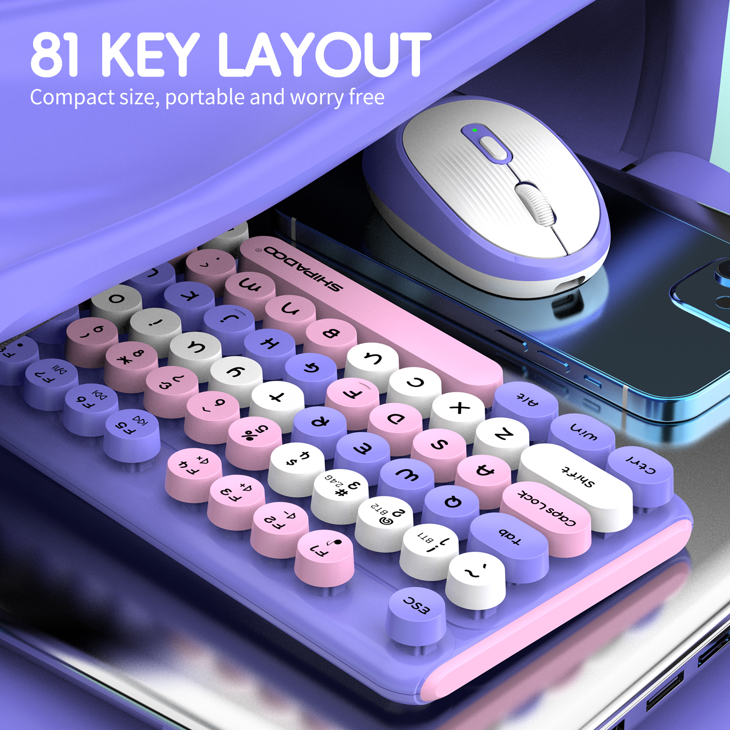 81 keys Bluetooth 2.4G Wireles - đánh giá và giá Gaming Keyboard And Mouse Set