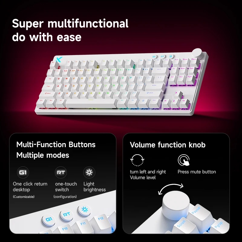 MCHOSE MIX87 Multifunctional m - đánh giá và giá Gaming Keyboard Expensive