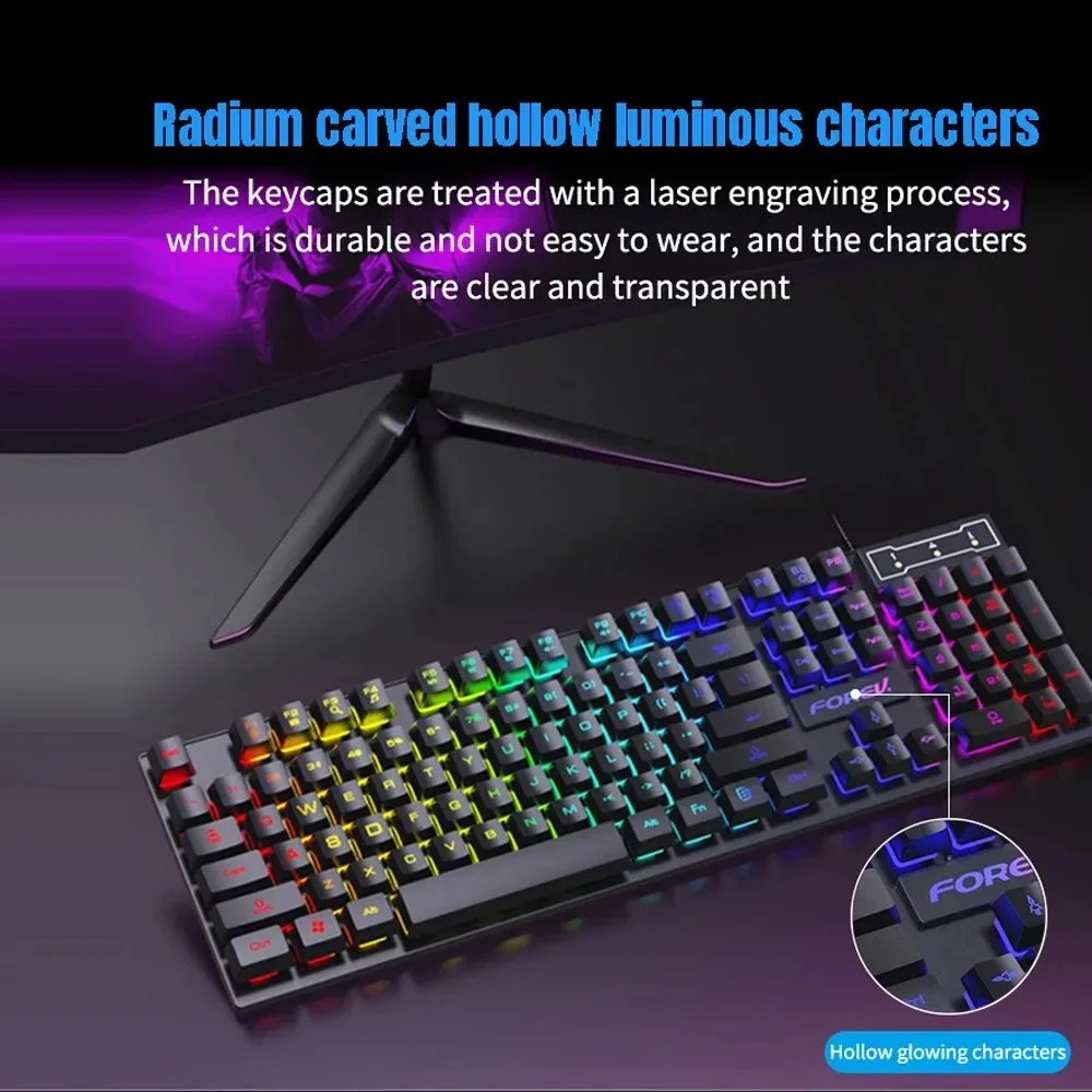 104 key Backlit Mechanical Key - đánh giá và giá Keyboard Mouse Bundle Gaming