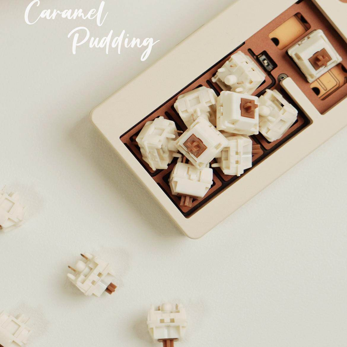 HMX Caramel Pudding V2 Switch  - đánh giá và giá Gaming Keyboard Thocky