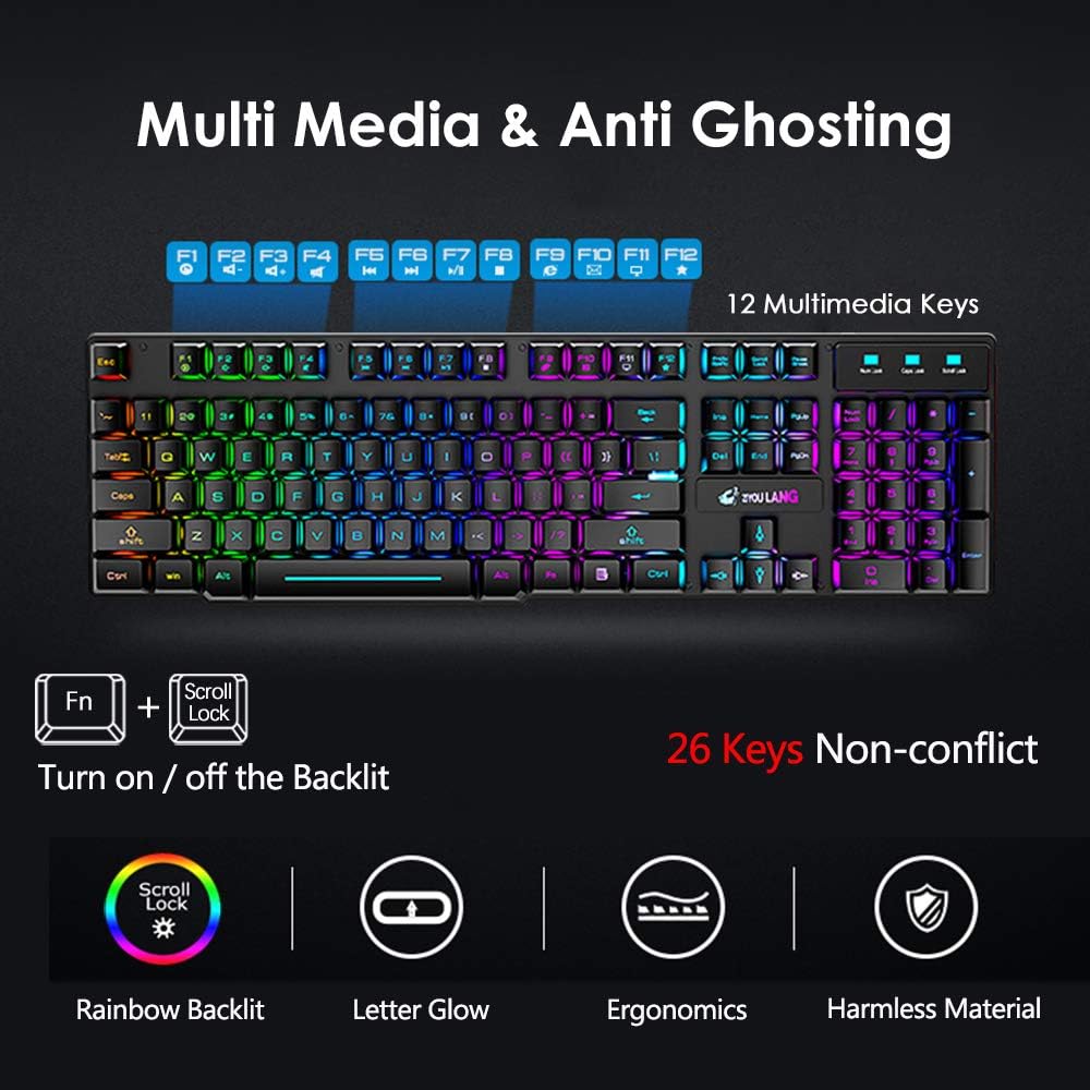 MAMBASNAKE x ZIYOU LANG T3 Wir - đánh giá và giá Gaming Keyboard Mouse Combo