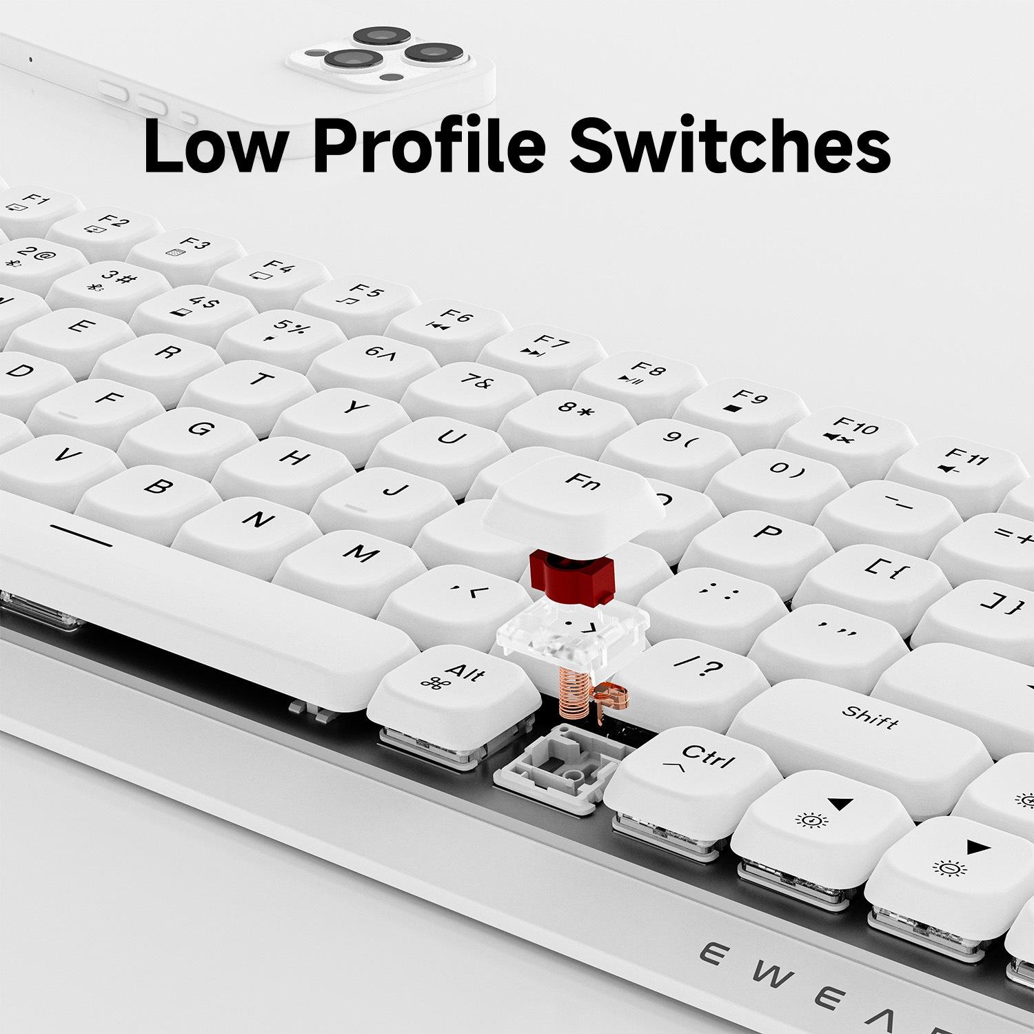 EWEADN 84 Keys Tri-Mode Low Pr - đánh giá và giá Gaming Keyboard Ergonomics