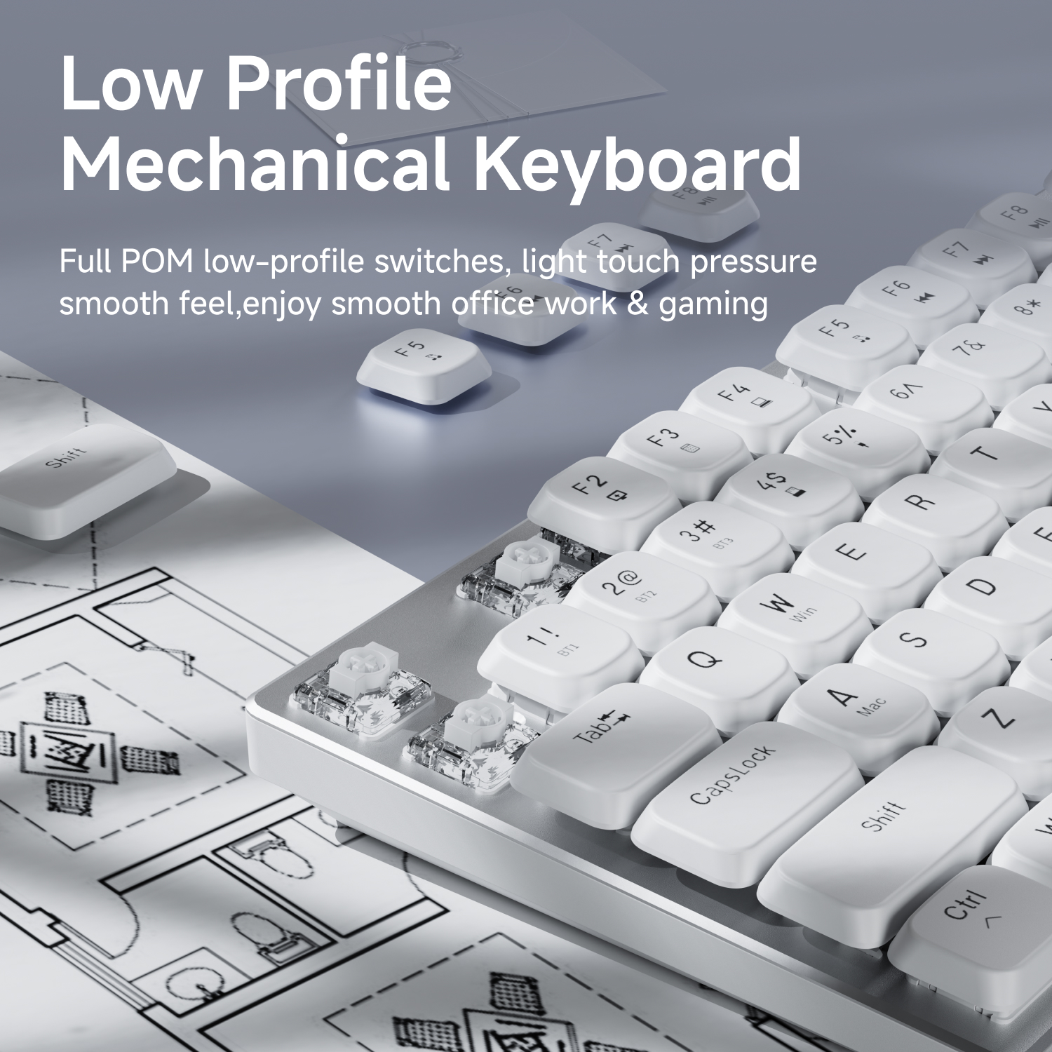 EWEADN Wireless Low-Profile Me - đánh giá và giá Gaming Keyboard Mechanical Wireless