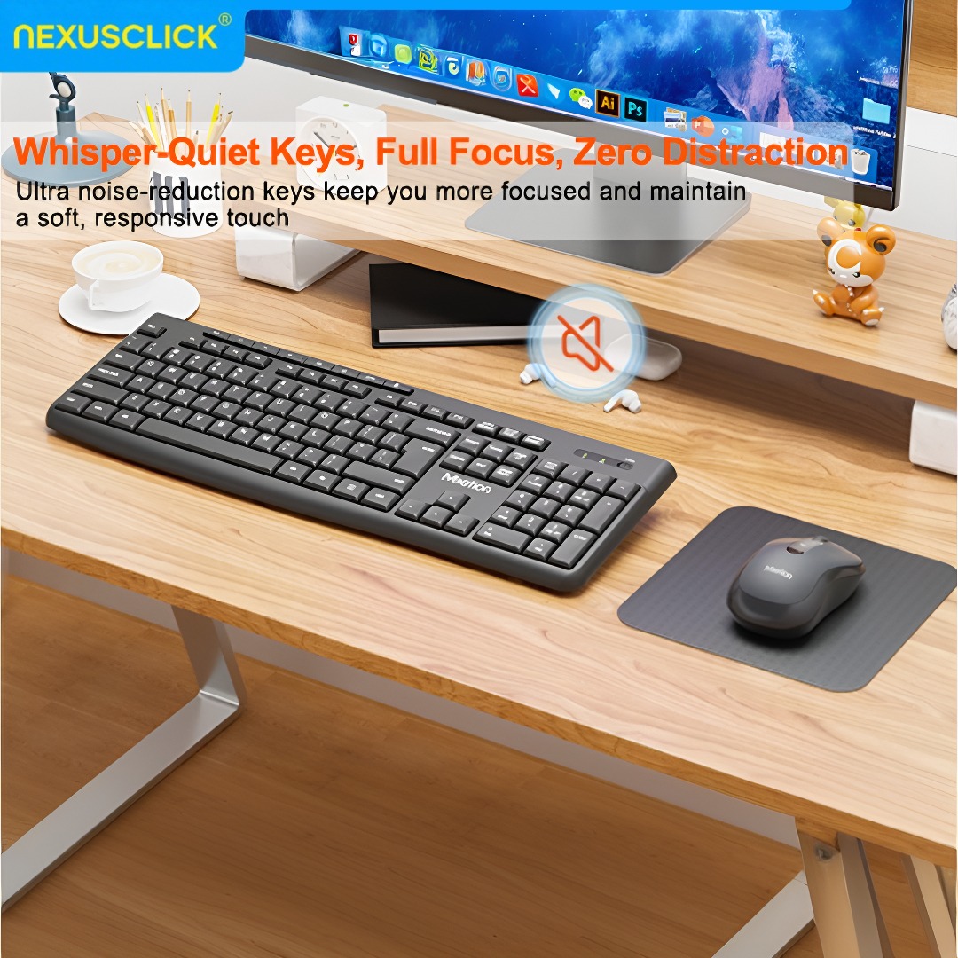 NexusClick Low-Profile Ergonom - đánh giá và giá Gaming Keyboard And Mouse Combo Wireless