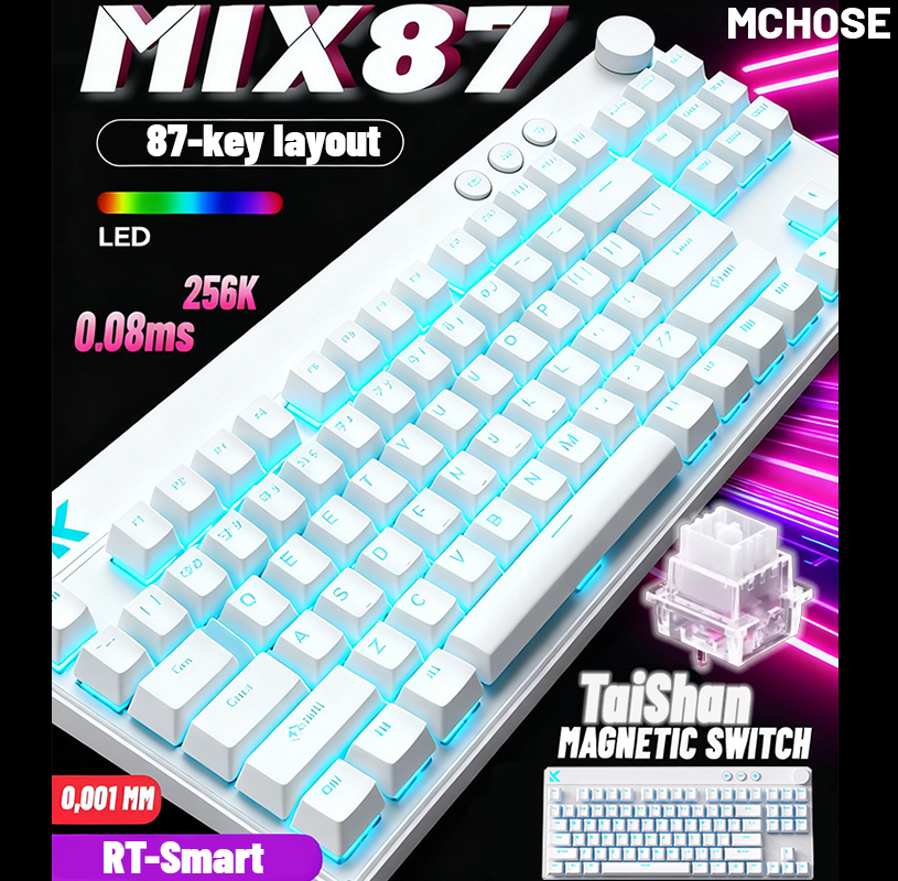 MCHOSE Mix 87 Magnetic Axis Ca - đánh giá và giá Gaming Keyboard Expensive