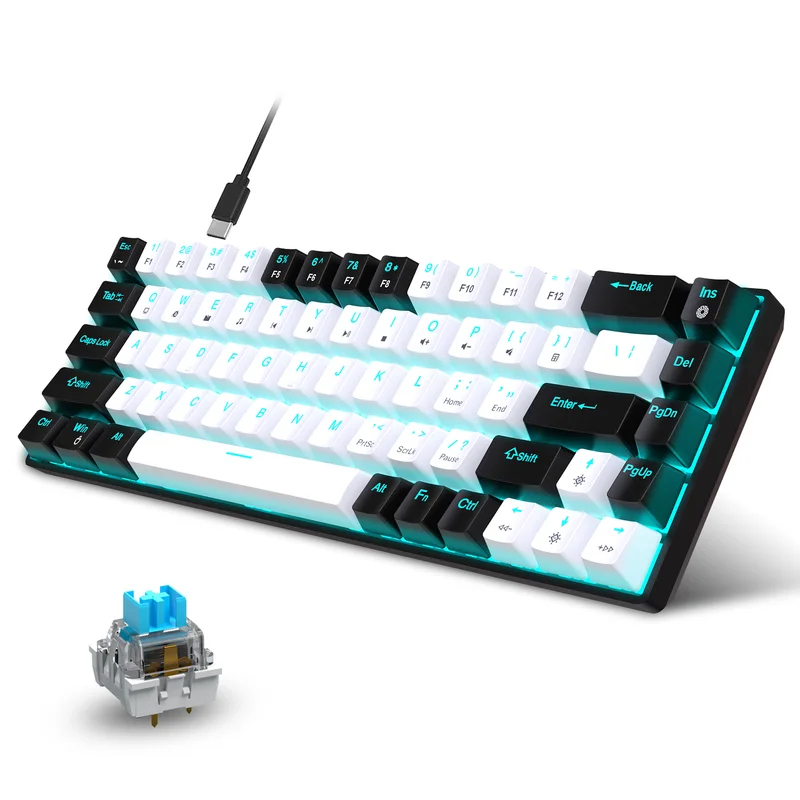 68 Keys Mechanical Keyboard Er - đánh giá và giá Gaming Keyboard Blue Switches