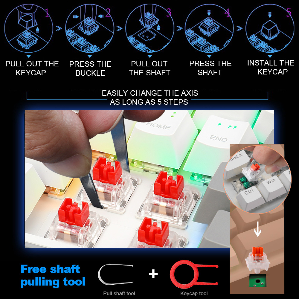 E-YOOSO Z11 RGB USB 60% Mini M - đánh giá và giá Gaming Keyboard Blue Switches