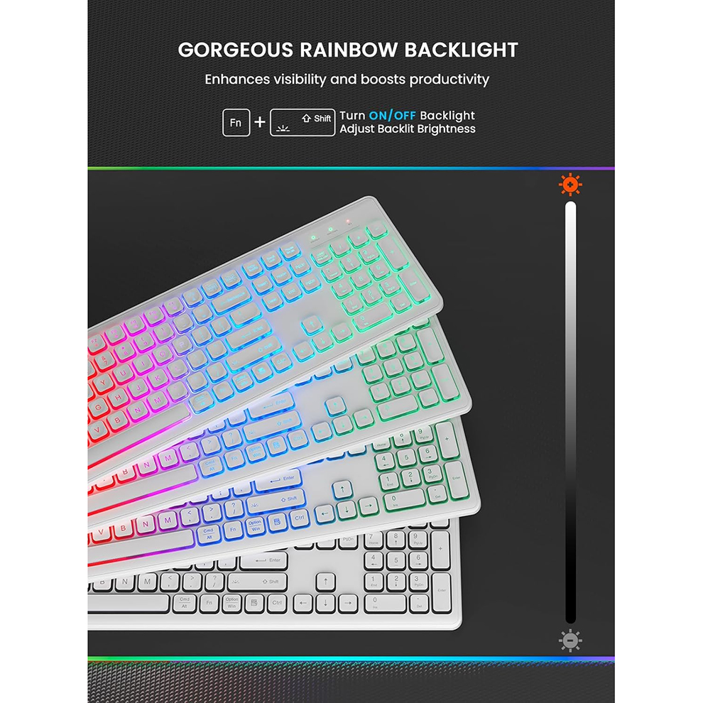 Backlit Wireless Keyboard and  - đánh giá và giá Gaming Keyboard And Mouse Combo Wireless